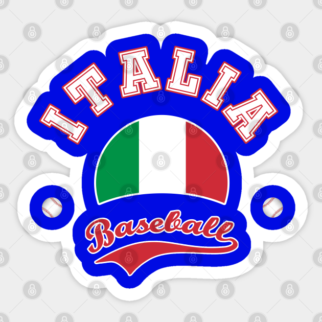 Italy Baseball Team Italy Baseball Sticker TeePublic